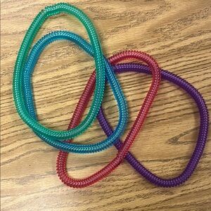 Spiral chewelry (sensory chew necklace)  in Green and Blue